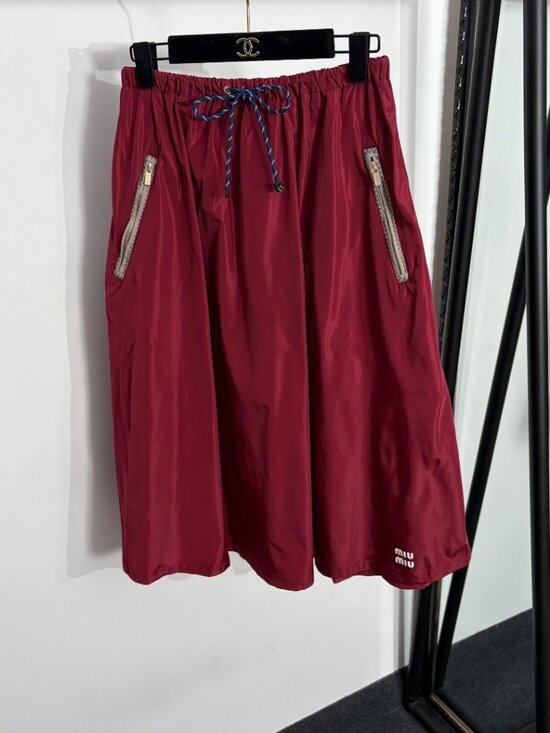 Miu Miu Dresses & Skirts - Miu Miu Letter-Print Drawstring Waist Casual Skirt